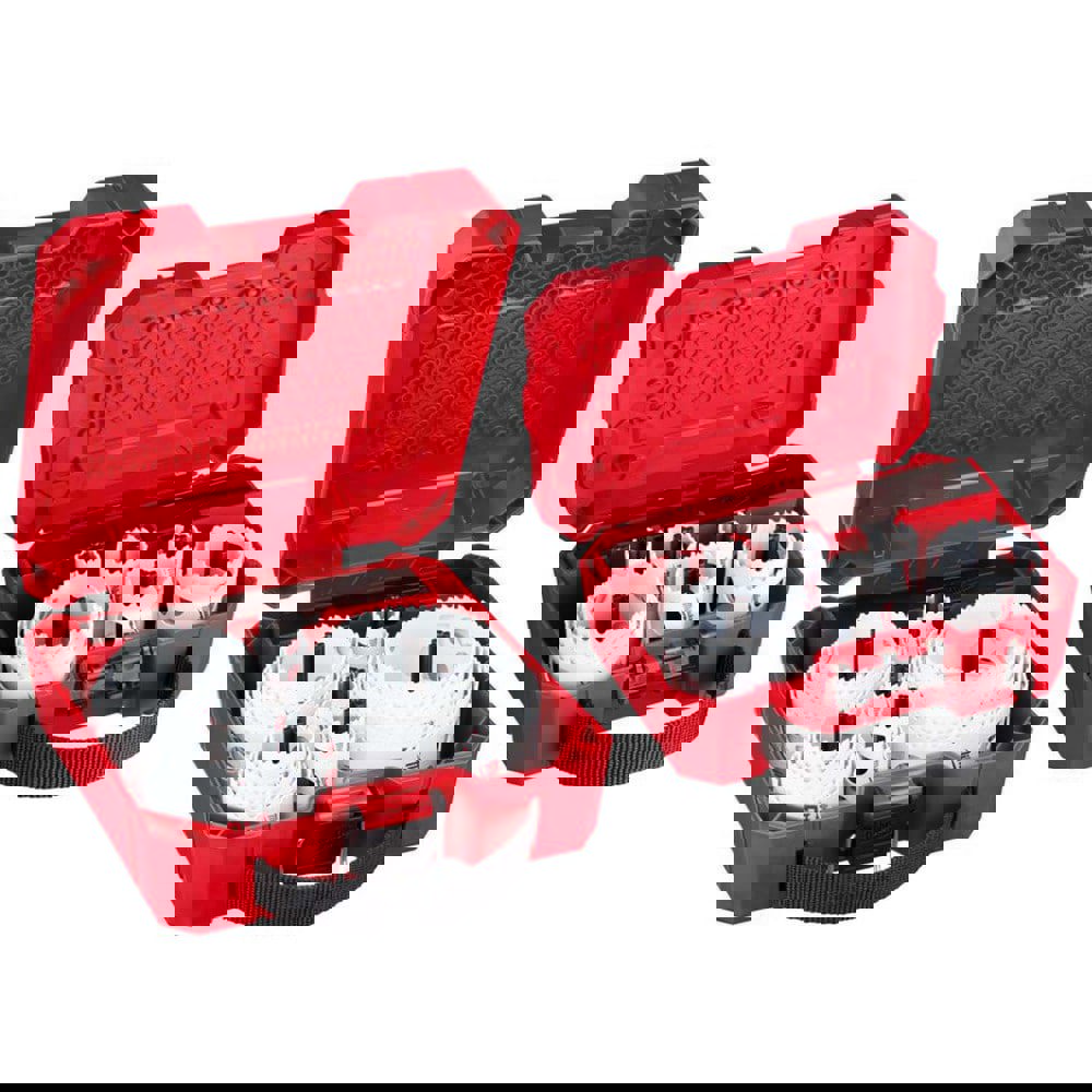 Hole Saw Kits; Minimum Saw Diameter (Decimal Inch): 3/4 ; Maximum Saw Diameter (Decimal Inch): 4-3/4 ; Number of Hole Saws: 22 ; Cutting Edge Style: Toothed ; Material: Bi-Metal ; Material Application: Wood; Duct; Metal; Plastic; Steel